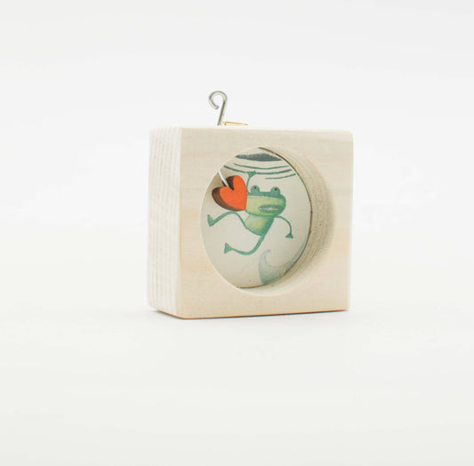 I Sospesi – Piccoli Quadri Artigianali in Legno da Appendere - Frog
