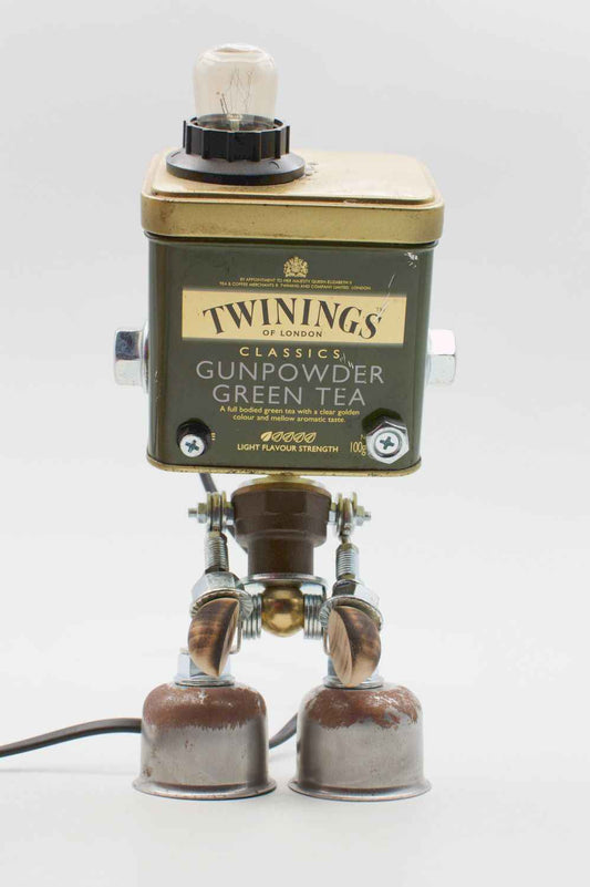 Robot lampada da tavolo stile "TWINING" fatta a mano