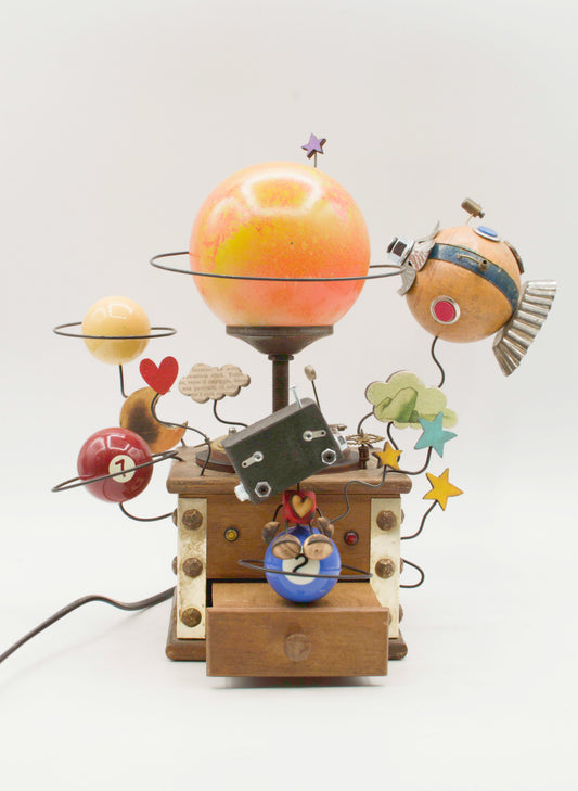 Robot lampada da tavolo stile "GALASSIA" fatta a mano