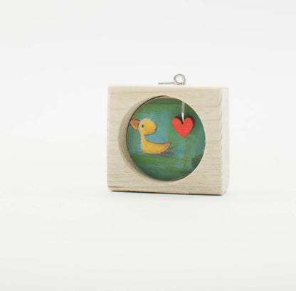 I Sospesi – Piccoli Quadri Artigianali in Legno da Appendere -  Duck