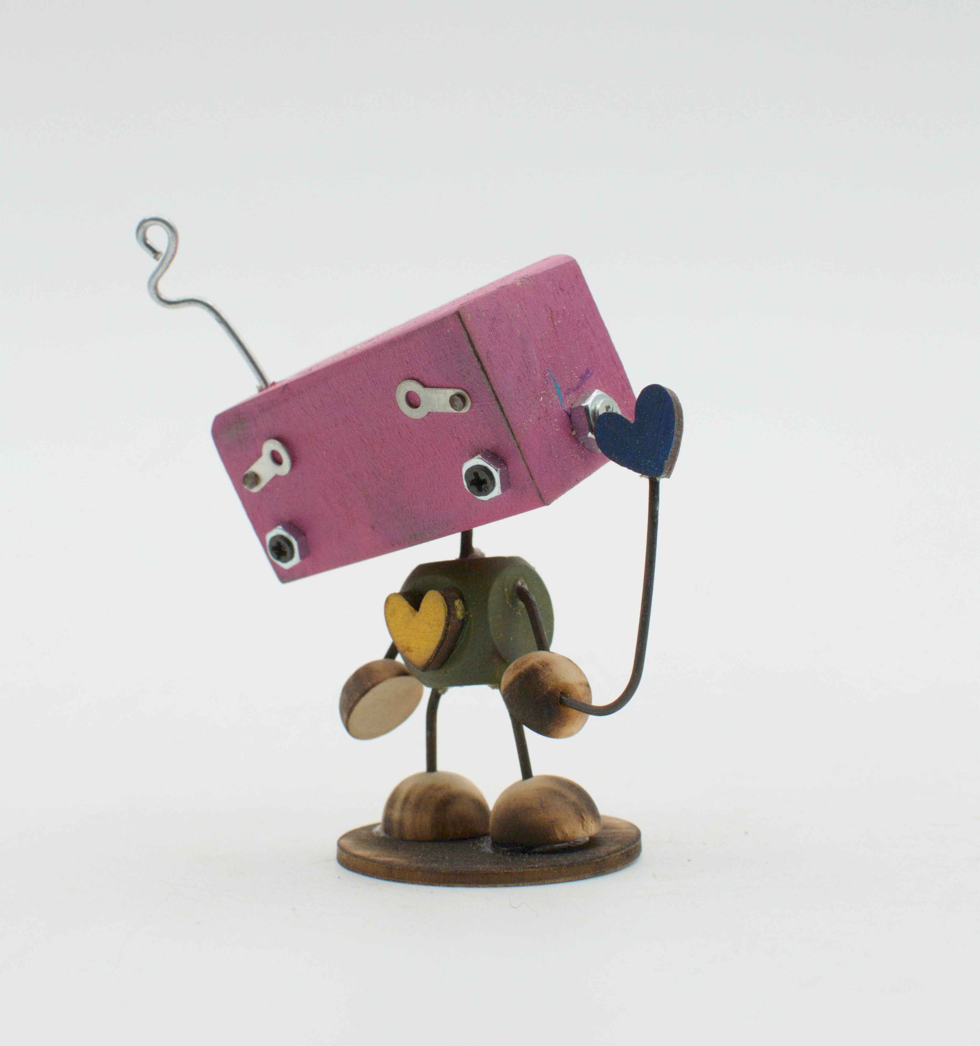 MINIBOT scultura robot fatto a mano