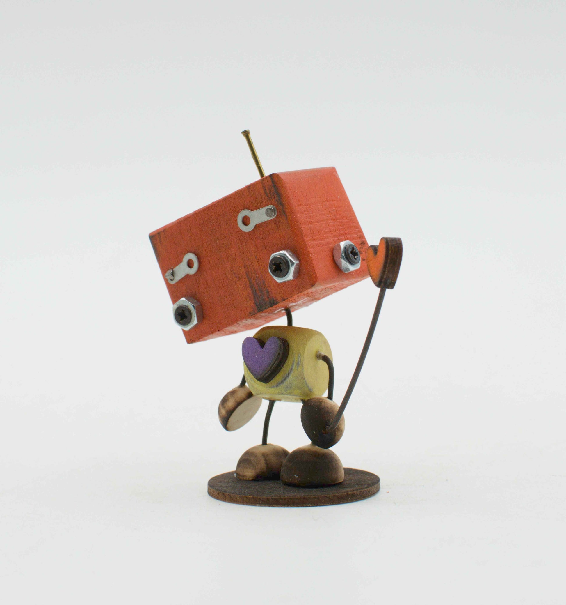 MINIBOT scultura robot fatto a mano