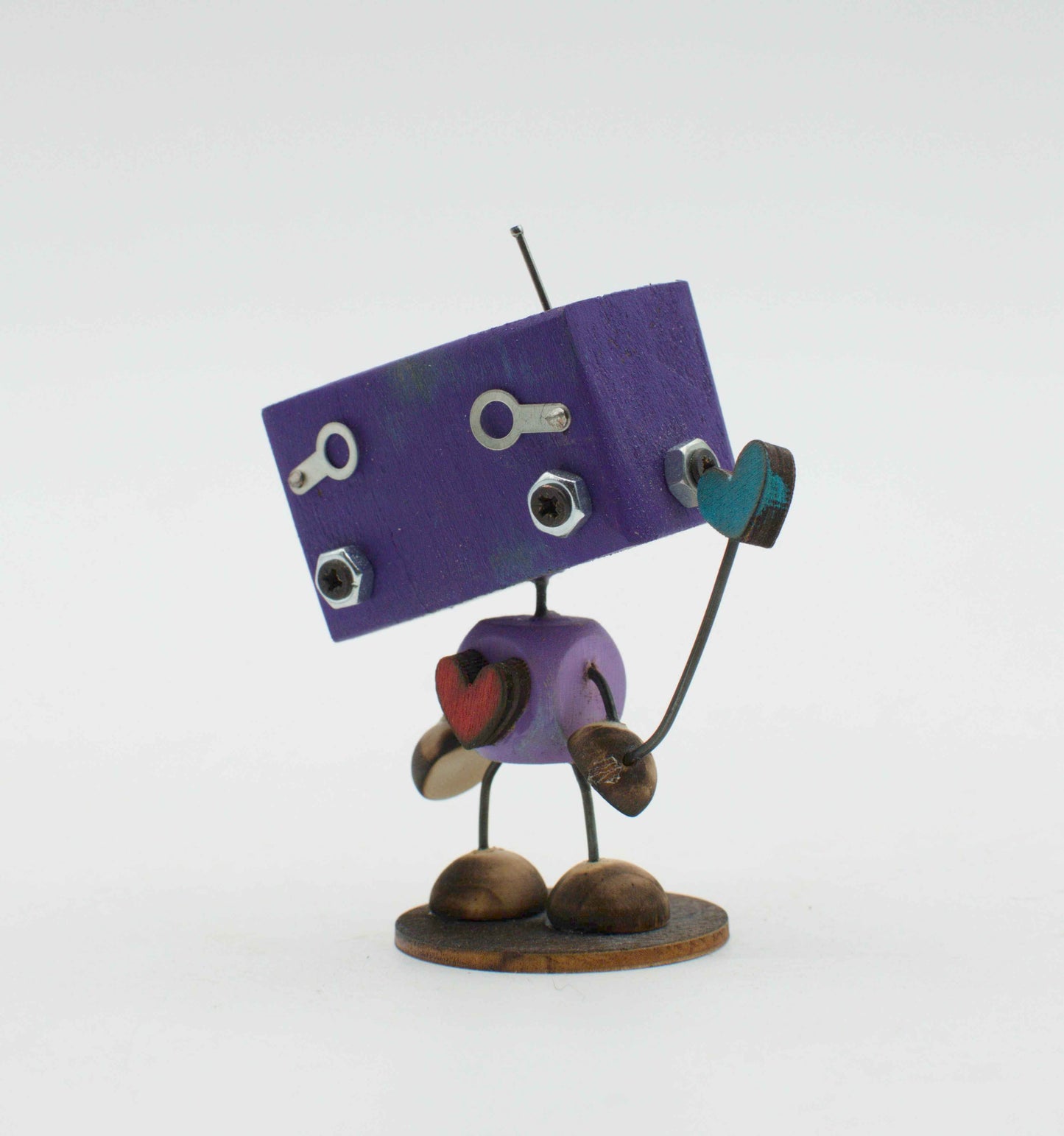 MINIBOT scultura robot fatto a mano